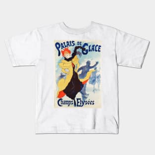 PALAIS DE GLACE PARIS Champs Elysees by Art Nouveau Painter Jules Cheret Kids T-Shirt